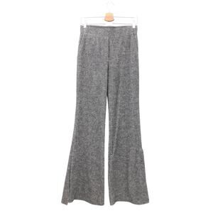 Twenty Montréal Women's Gray Elastic Waist Corduroy Flare Slit Pants Size Medium
